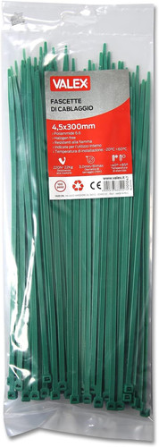 Fascette cablaggio verdi 100 - cablaggio,