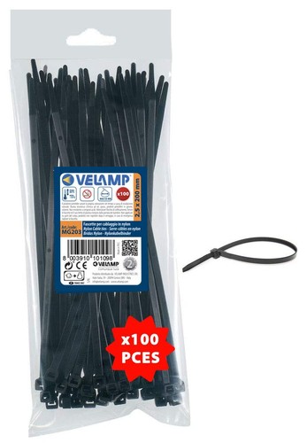 100 fascette stringicavo nere - 100,